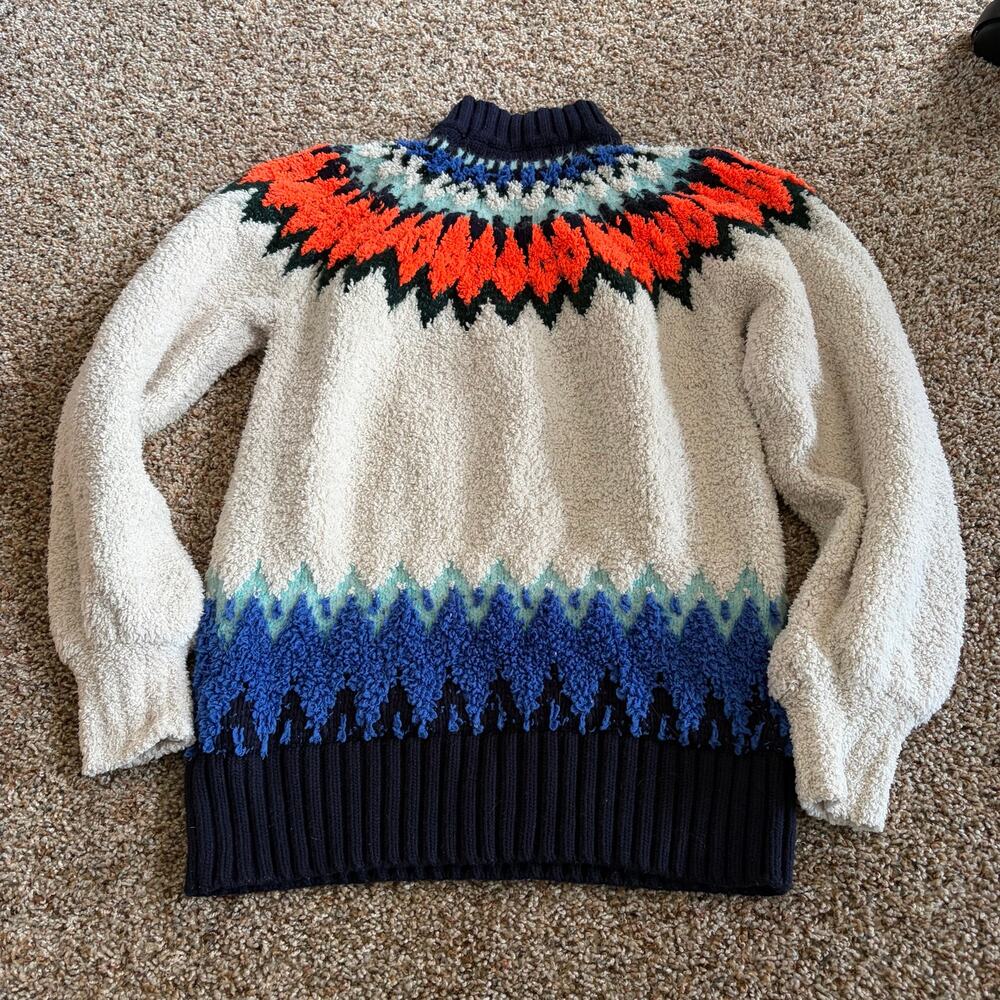 Anthropologie Pilcro Women’s Fair Isle Mockneck Pullover Sweater Nordic XS - Picture 7 of 8